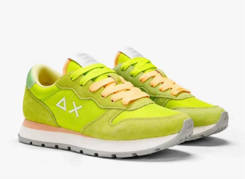 Sun68 Lime Sneakers Green Dames