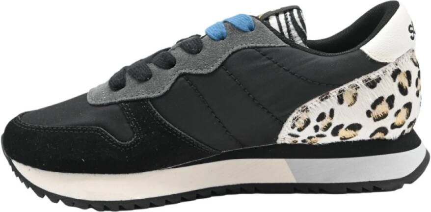 Sun68 Animalier Sneakers in Zwart Black Heren