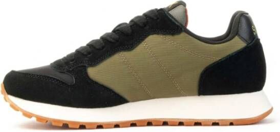 Sun68 Bicolor Sneakers in Technische Stof Black Heren