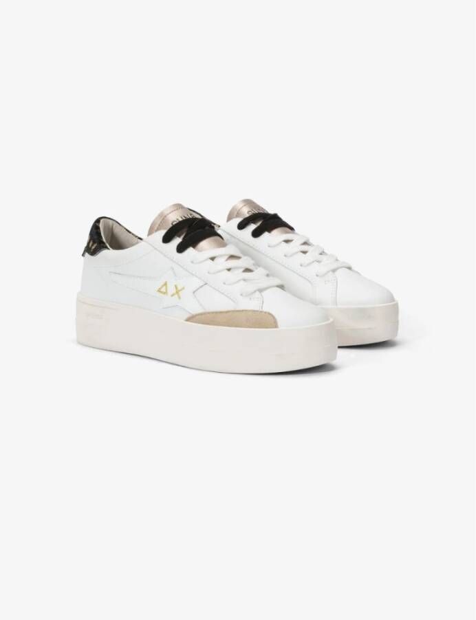 Sun68 Big Katy Leren Sneakers White Dames