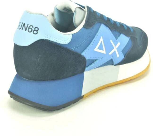 Sun68 Blauw Combi Runner Sneakers Blue Heren