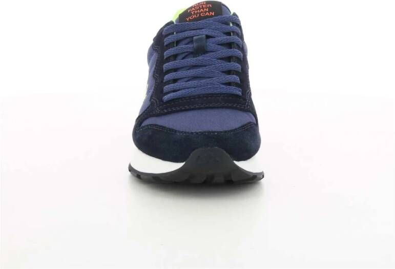 Sun68 Blauwe Heren Sneakers TOM Fluo Blue Heren