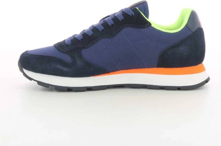 Sun68 Blauwe Heren Sneakers TOM Fluo Blue Heren