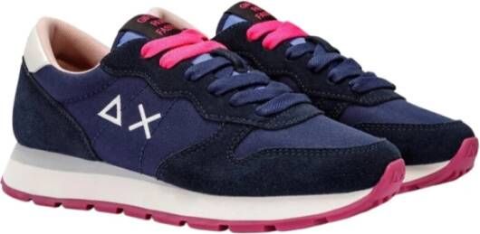 Sun68 Blauwe platte schoenen met uitneembare binnenzool Blauw