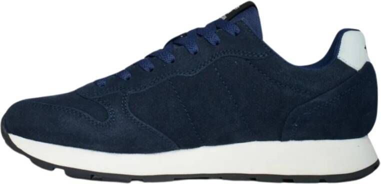 Sun68 Blauwe Sneaker Tom Suede Blue Heren