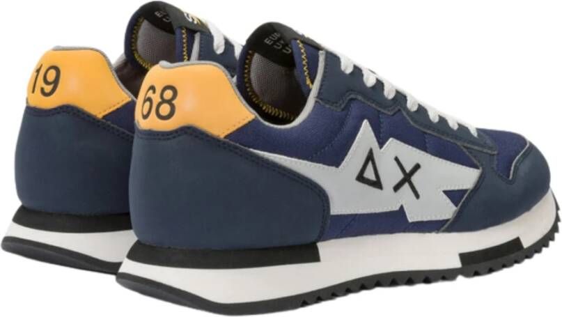 Sun68 Blauwe Sneakers Niki Solid Blue Heren