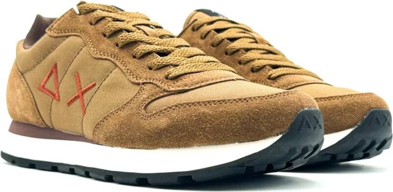 Sun68 Bruine Sneakers Tom Solid Collectie Brown Heren