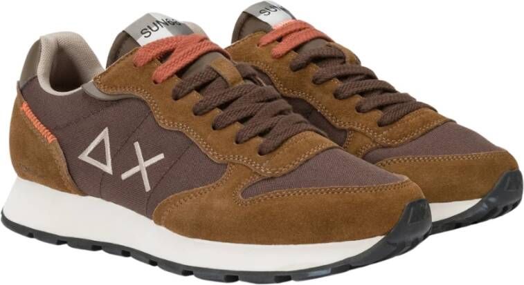 Sun68 Bruine Sneakers Uncle Tom Stijl Brown Heren