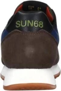 Sun68 Bruine Sneakers voor Mannen Brown Heren