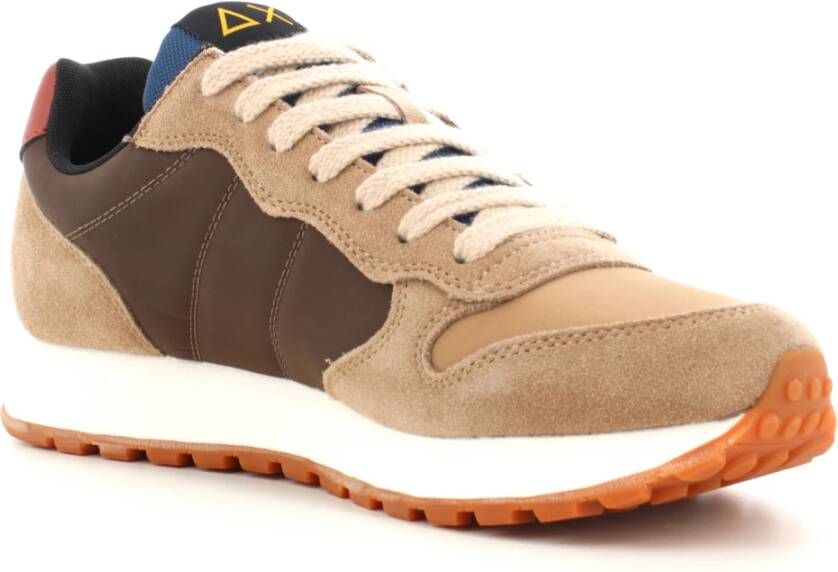 Sun68 Casual Bicolor Lage Sneakers Beige Heren