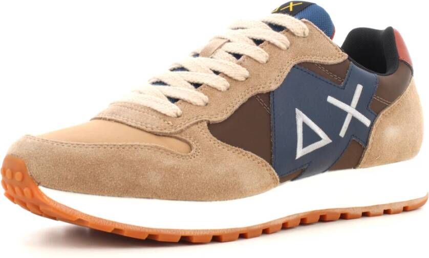 Sun68 Casual Bicolor Lage Sneakers Beige Heren