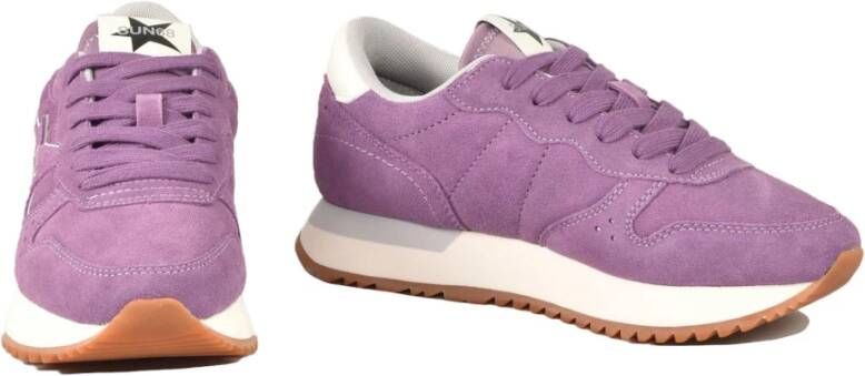 Sun68 Casual Rubberen Zool Sneakers Purple Dames