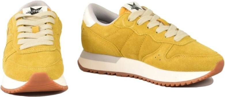 Sun68 Casual Rubberen Zool Sneakers Yellow Dames