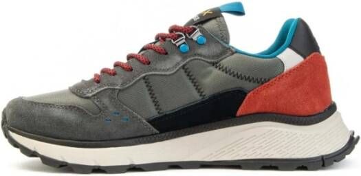 Sun68 Fire and Camping Sneakers in Suède en Stof Multicolor Heren