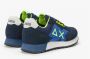 Sun68 Fluorescerende Navy Blauwe Sneakers Blue Heren - Thumbnail 2