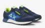 Sun68 Fluorescerende Navy Blauwe Sneakers Blue Heren - Thumbnail 3