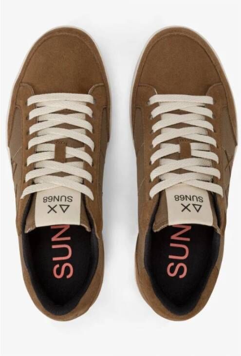 Sun68 Genius Tennis Style Sneaker Brown Heren