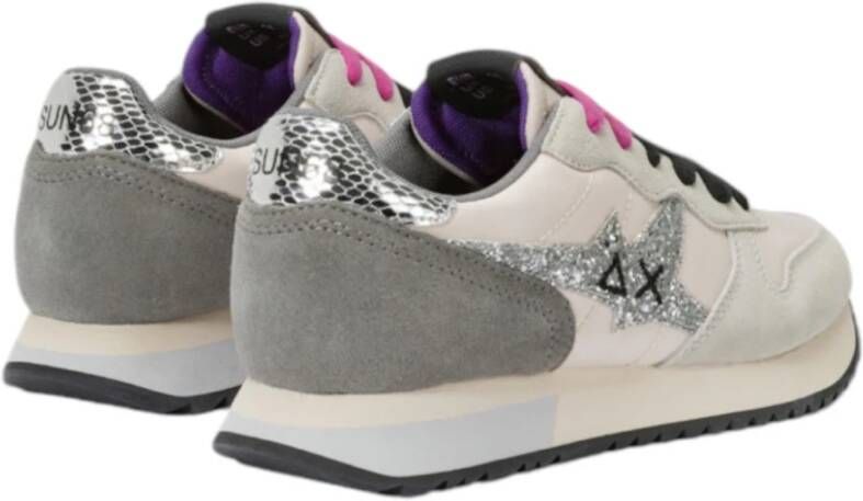 Sun68 Glitter Logo Sneaker Room Grijs Multicolor Dames