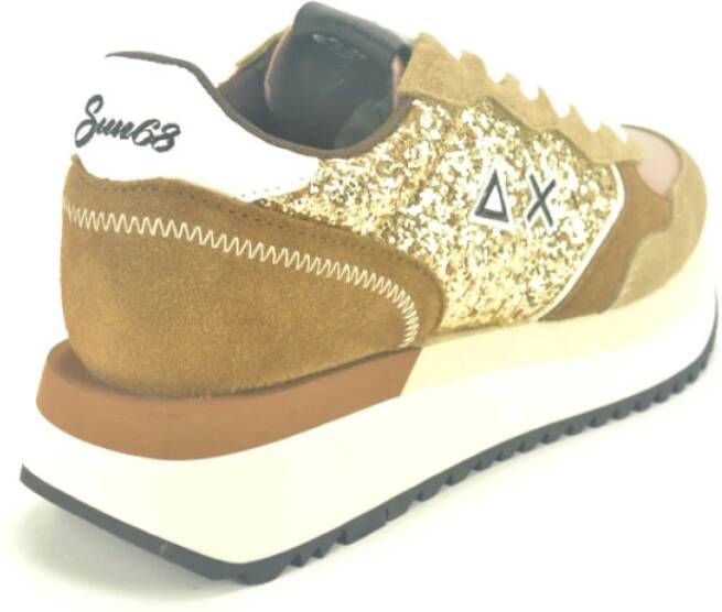 Sun68 Glitter Runner in Goud Yellow Dames