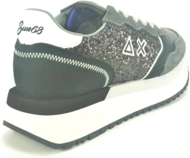 Sun68 Glitter Runner Zwart Stijlvolle Sneakers Black Dames