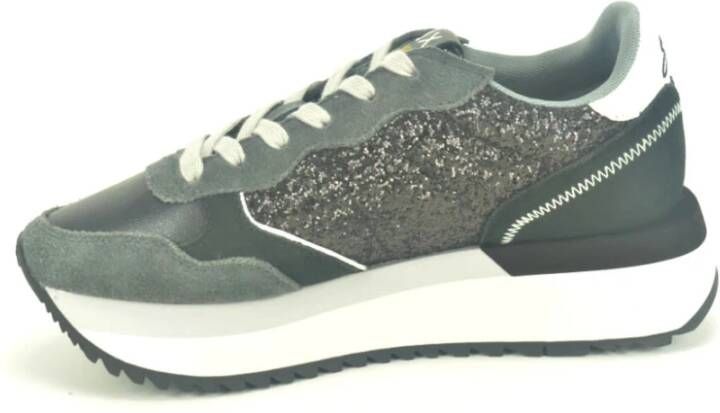 Sun68 Glitter Runner Zwart Stijlvolle Sneakers Black Dames