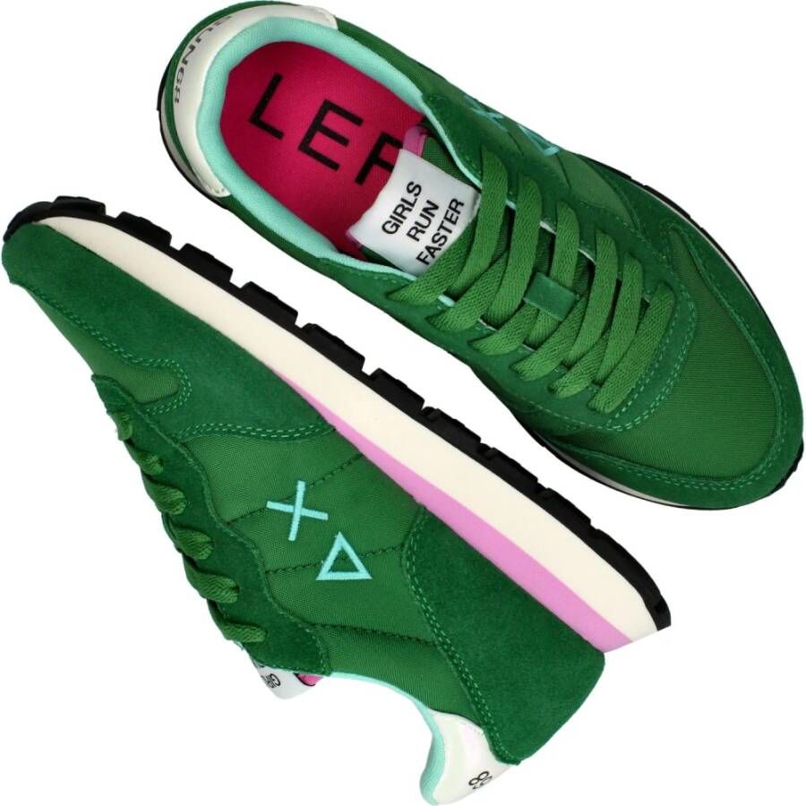 Sun68 Groene Ally Solid Nylon Sneakers voor Dames Green Dames