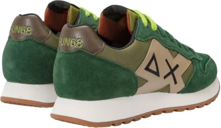 Sun68 Groene Donkere Bicolor Sneakers Green Heren