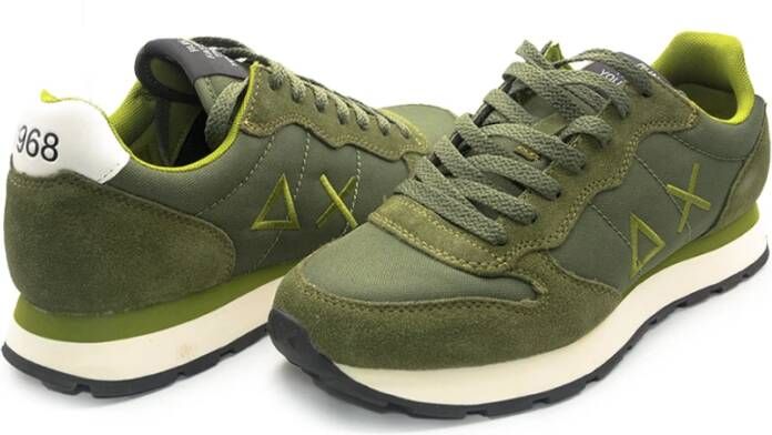 Sun68 Groene militaire stijl schoenen TOM Solid Green Heren