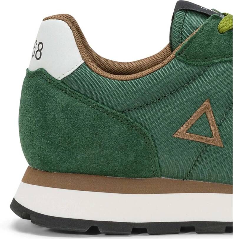 Sun68 Groene Suède Sneaker met Verwijderbare Binnenzool Green Heren