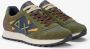 Sun68 Groene Suède Sneakers met Bruine Details Green Heren - Thumbnail 2