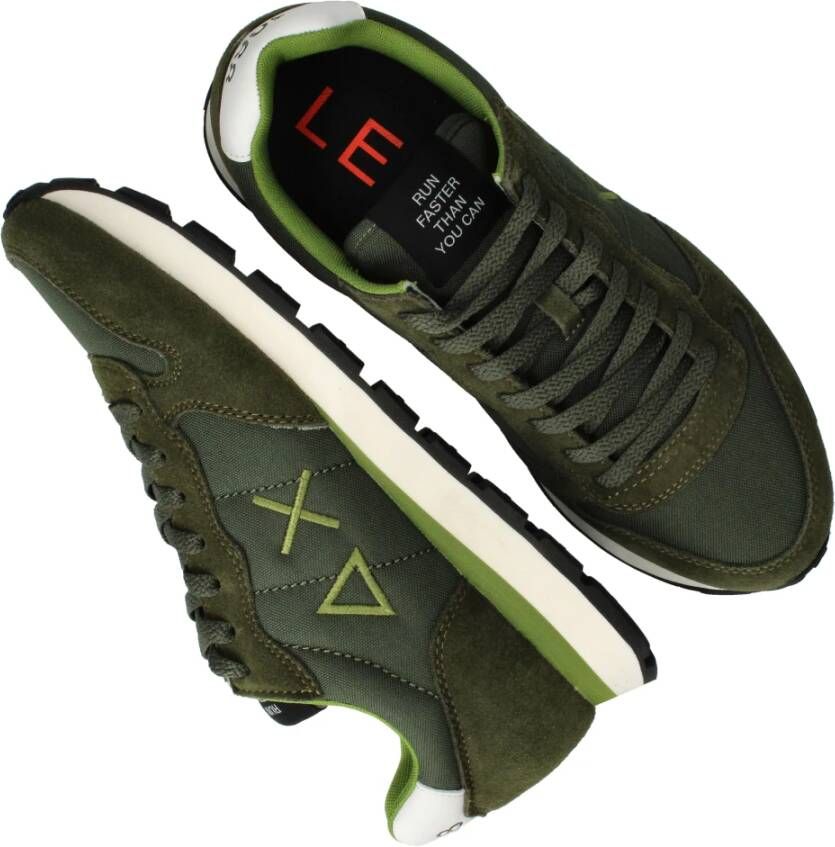 Sun68 Groene Tom Solid Sneakers voor Heren Green Heren