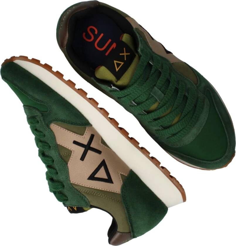 Sun68 Groene Tom Solid Sneakers voor Heren Green Heren