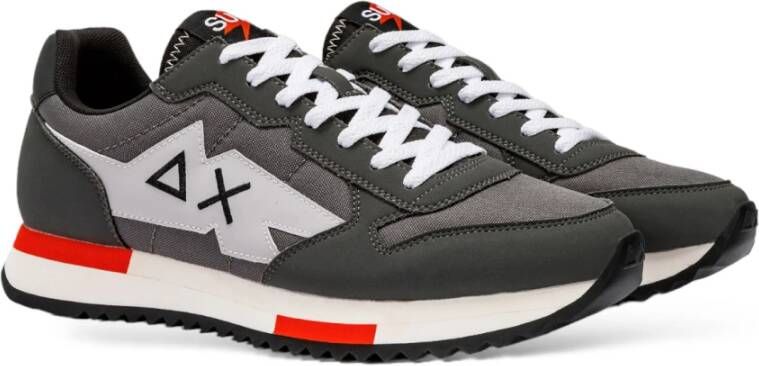 Sun68 Heren Donkergrijze Niki Solid Sneakers Grijs Heren