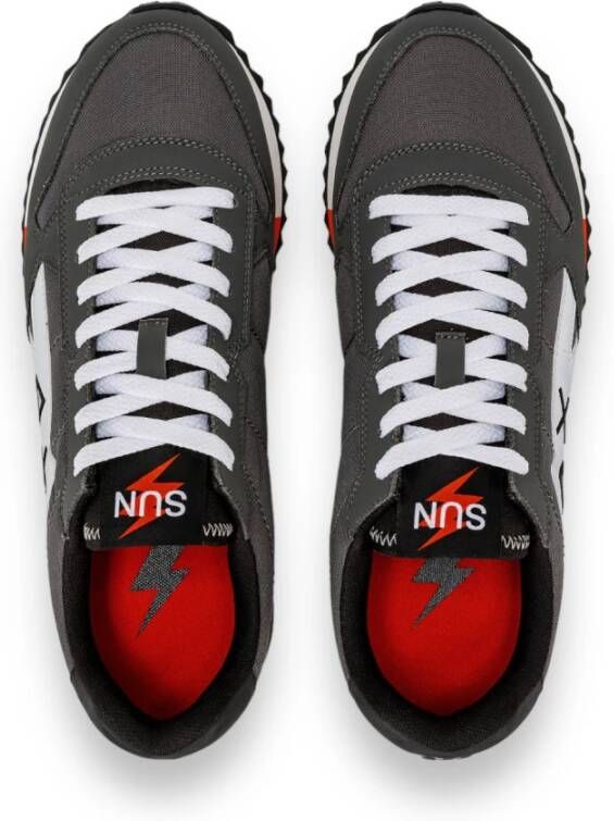 Sun68 Heren Donkergrijze Niki Solid Sneakers Grijs Heren