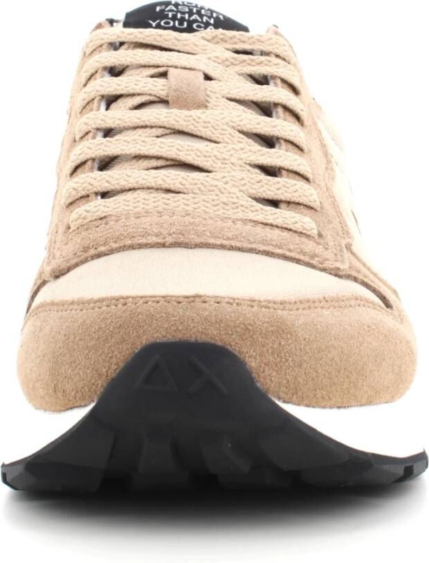 Sun68 Heren Lage Sneakers Solide Stijl Beige Heren