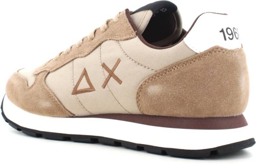 Sun68 Heren Lage Sneakers Solide Stijl Beige Heren