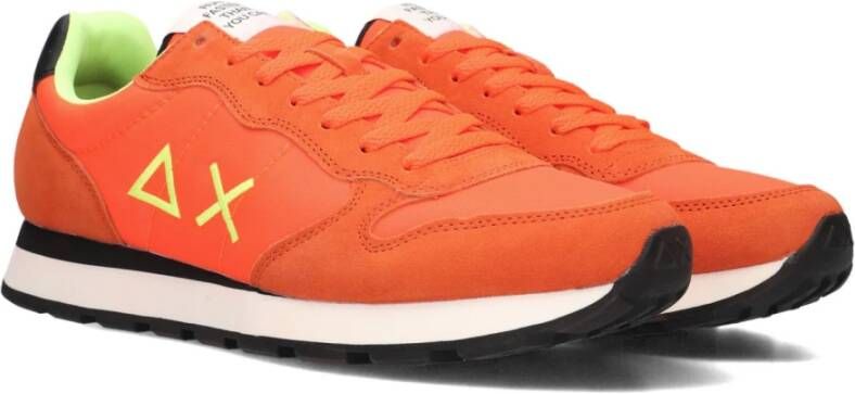 Sun68 Heren Lage Sneakers Tom Solid Nylon Orange Heren