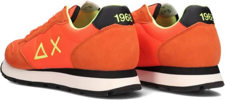 Sun68 Heren Lage Sneakers Tom Solid Nylon Orange Heren