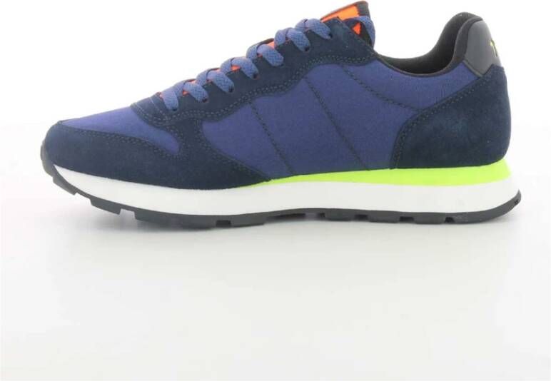 Sun68 Heren Oranje Fluo Sneakers Blue Heren