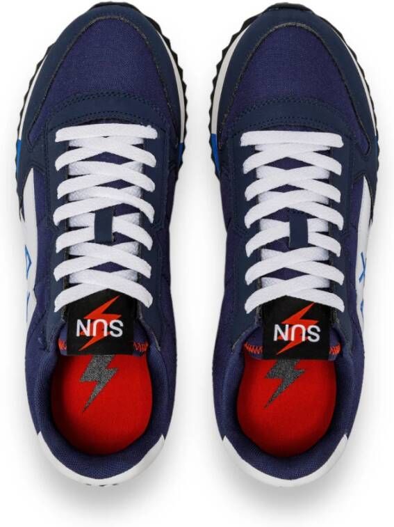 Sun68 Heren Sneakers Niki Solid Navy Blue Blauw Heren