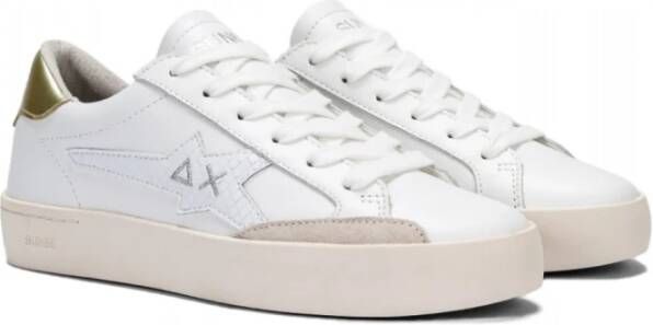 Sun68 Katy Leather Tennisschoenen Wit Goud White Dames