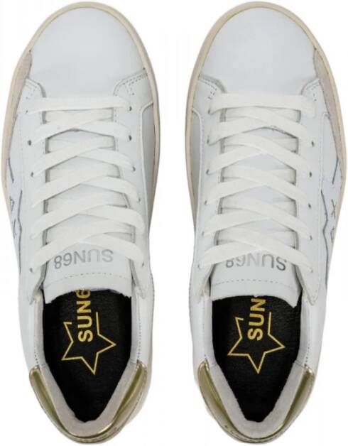 Sun68 Katy Leather Tennisschoenen Wit Goud White Dames