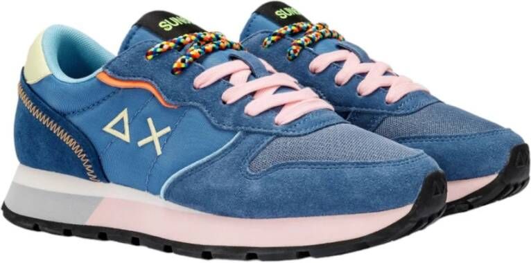 Sun68 Lage Sneakers Blue Dames