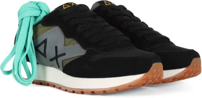 Sun68 Leren en Stoffen Bicolor Sneakers Black Heren