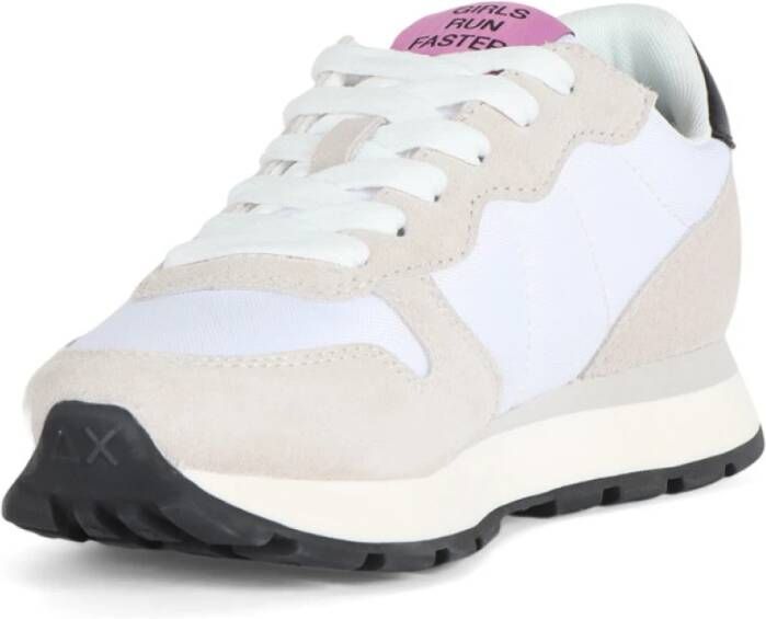 Sun68 Leren en stoffen sneakers Ally Solid Nylon White Dames