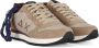 Sun68 Leren en stoffen sneakers TOM Solid Beige Heren - Thumbnail 4