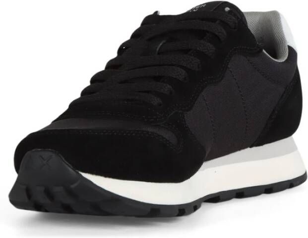 Sun68 Leren en Stoffen Sneakers TOM Solid Black Heren