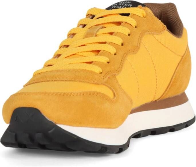 Sun68 Leren en stoffen sneakers TOM Solid Yellow Heren