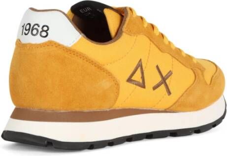 Sun68 Leren en stoffen sneakers TOM Solid Yellow Heren