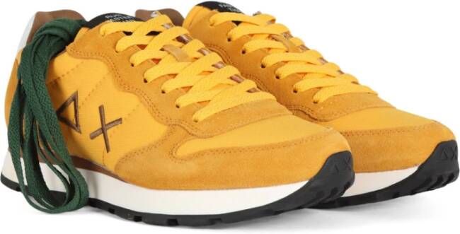 Sun68 Leren en stoffen sneakers TOM Solid Yellow Heren